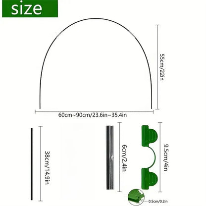 18pcs/30pcs, Greenhouse Hoops Garden Hoops Frame For StableGardening Tunnel Support Frame For Garden Farm YardsAgricultural Gree - MyLootWare