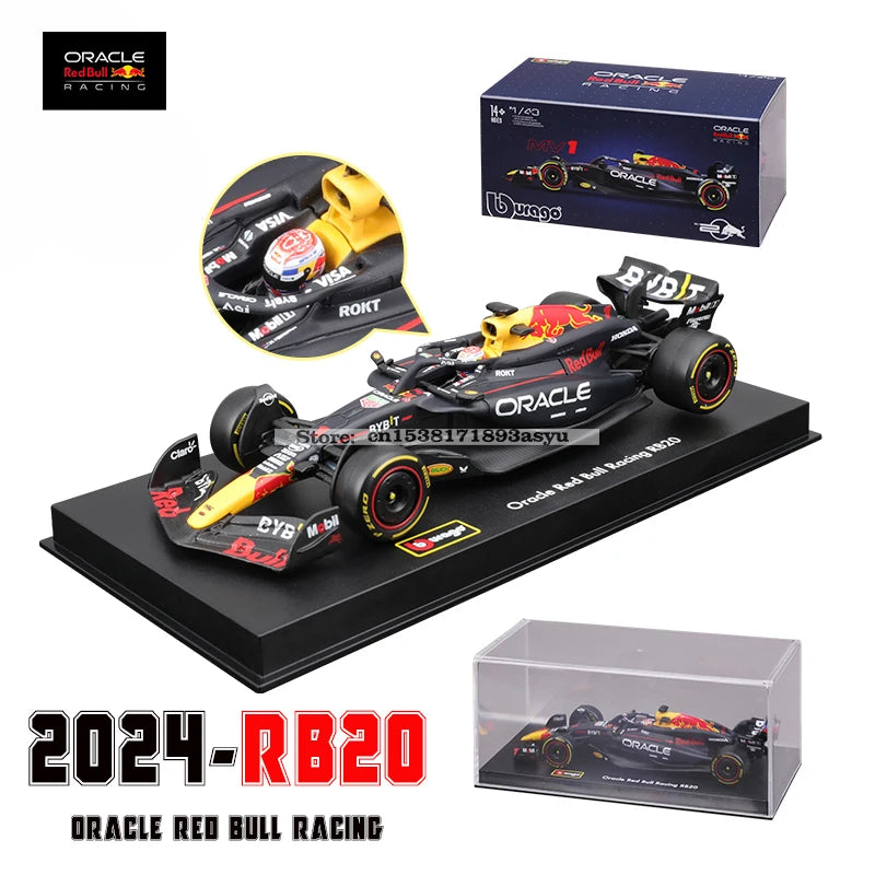 Bburago 1:43 F1 Red Bull Racing TAG Heuer RB20 2024 #1 Verstappen #11 Perez Alloy Car Die Cast Model Toy Collectible SF24 - MyLootWare