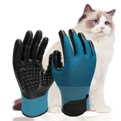 Pair of Pet Hair Grooming Gloves with Massage