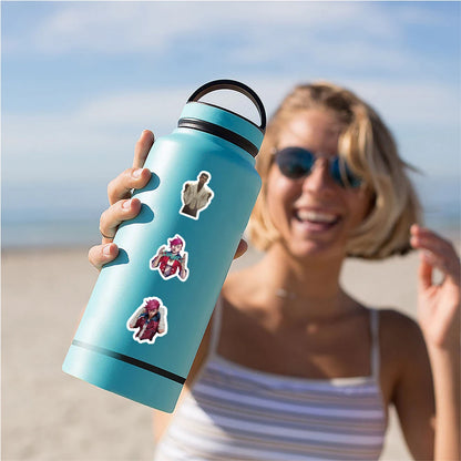 10/30/60pcs Cartoon Game Arcane Stickers Cool Waterproof Decals Kid Toys DIY Notebook Phone Scrapbook Car Bike Anime PVC Sticker - MyLootWare