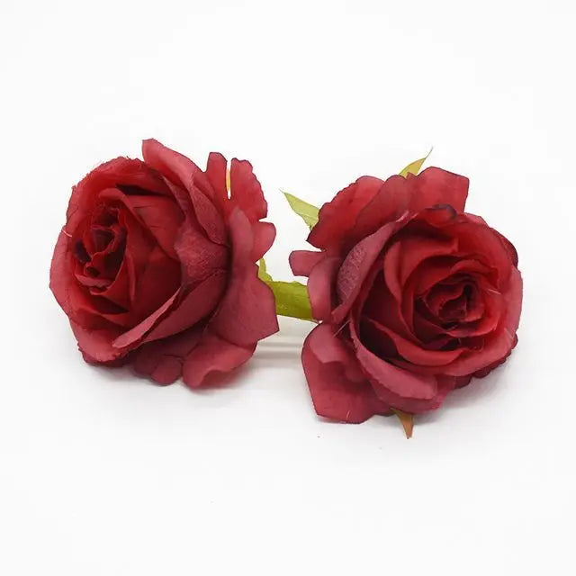 5/10 PCS Artificial Flower Silk Rose For Christmas Home garden Garlands Wall Party Wedding bridal bouquet Diy gift box Hot sales - MyLootWare