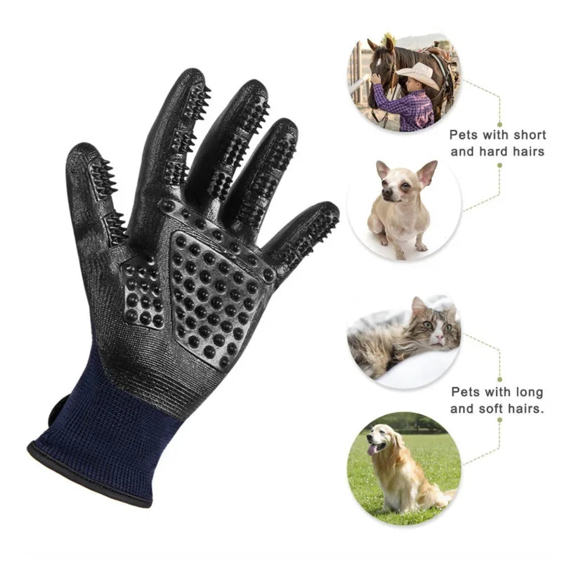 Pair of Pet Hair Grooming Gloves with Massage