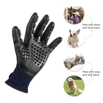 Pair of Pet Hair Grooming Gloves with Massage
