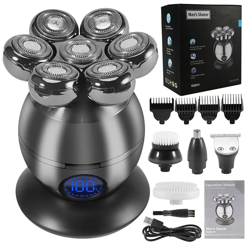 Men Grooming Kit Wet Dry Electric Shaver Beard