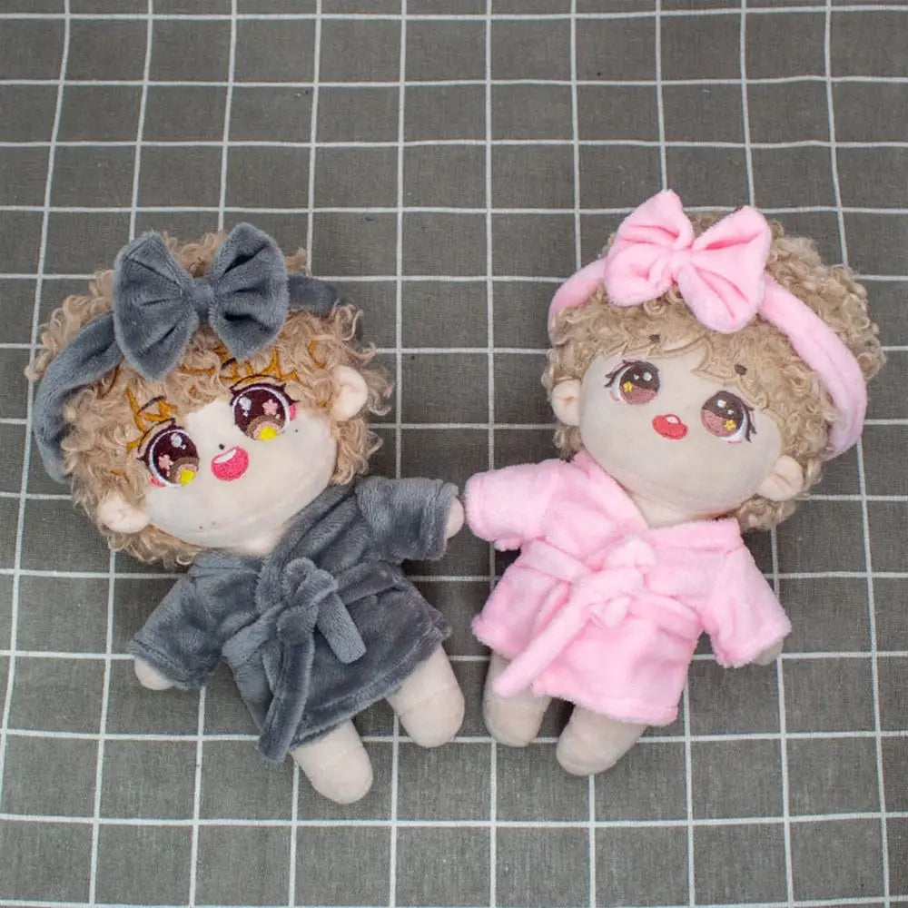 New Cute 10cm Cotton Doll Velvet Pajamas Clothes