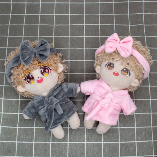 New Cute 10cm Cotton Doll Velvet Pajamas Clothes
