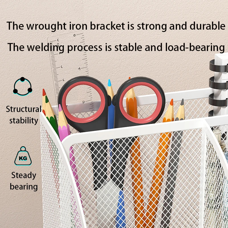 Large Capacity Metal Pen and Pencil Organizer