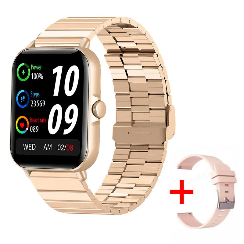 2025 2.01'' Smart Watch Bluetooth Call Play Music Smartwatch Fitness Clock Sport Waterproof Watches for Men Women iPhone Android - MyLootWare