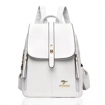 Women Large Capacity Backpack High Quality Leather