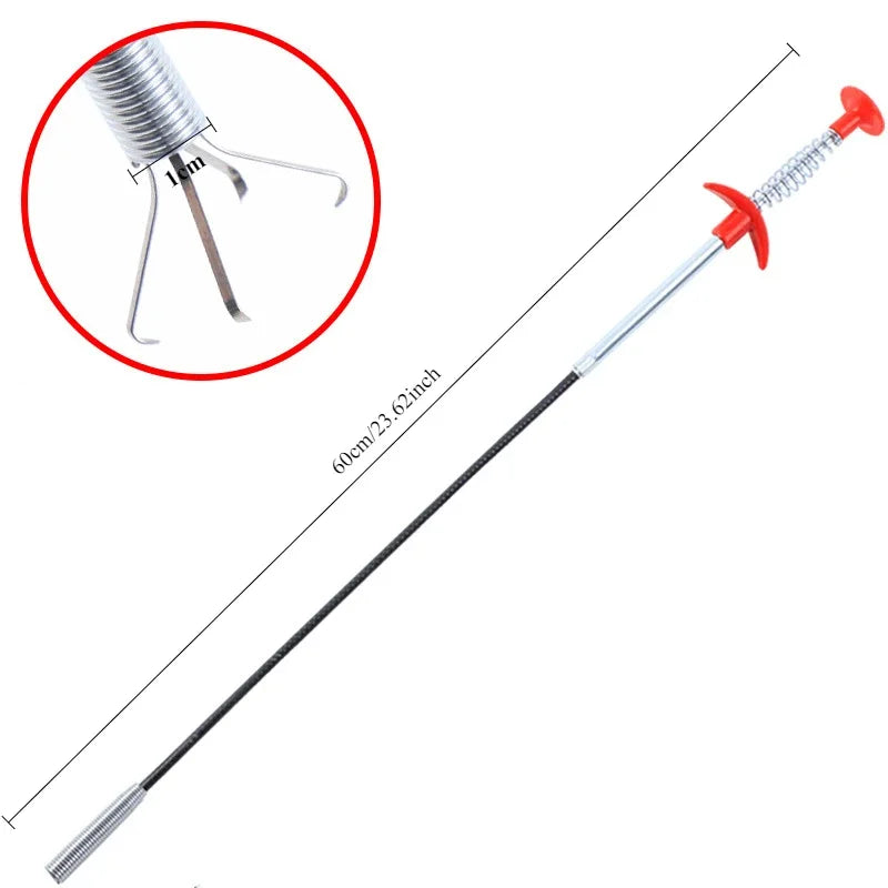 Plumbing Four-claw Hook Dredger Sewer Toilet Tool