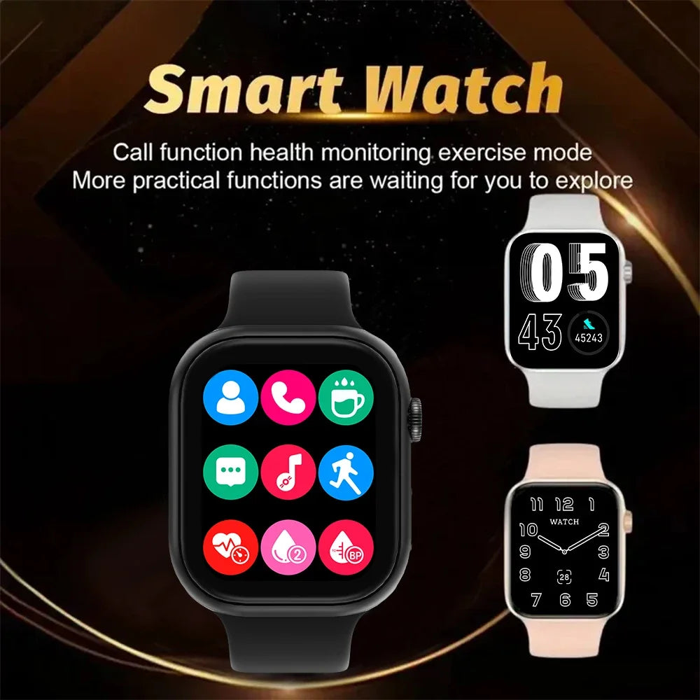 2025 New Smartwatch For Men Android IOS Phone 1.73" Screen Bluetooth Call Blood Oxygen Pressure Monitoring Smart Watch Women - MyLootWare