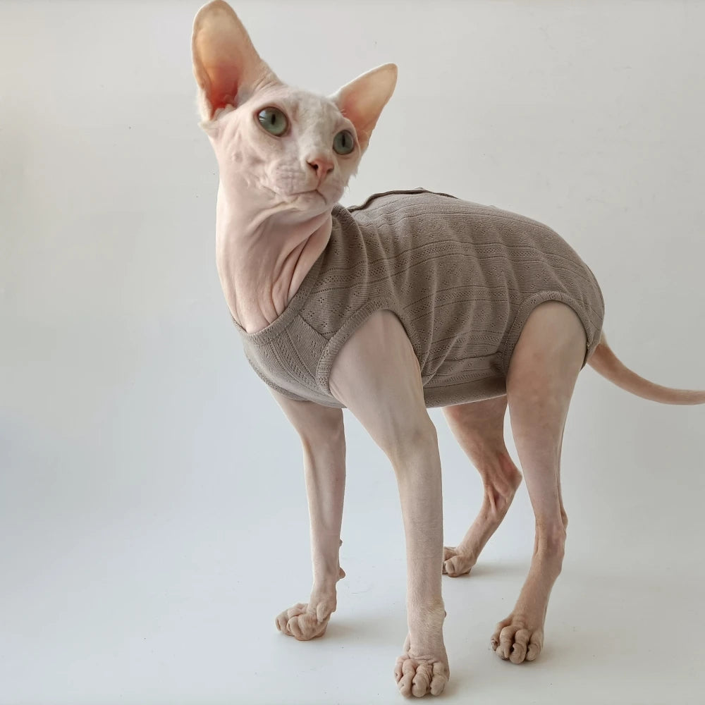 Sphynx Cat Clothes Summer 4-legged Cotton Pajamas