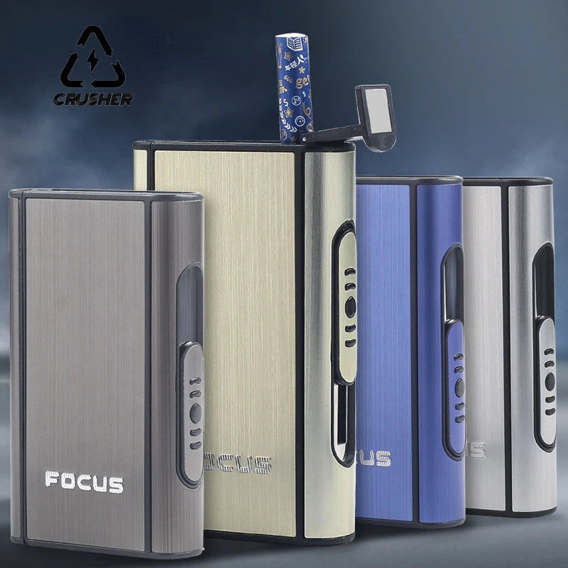 Portable Automatic Cigarette Case Waterproof Metal