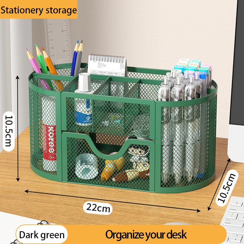 Large Capacity Metal Pen and Pencil Organizer