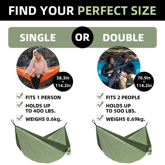 Outdoor Camping Hammock Portable Hammock Single or