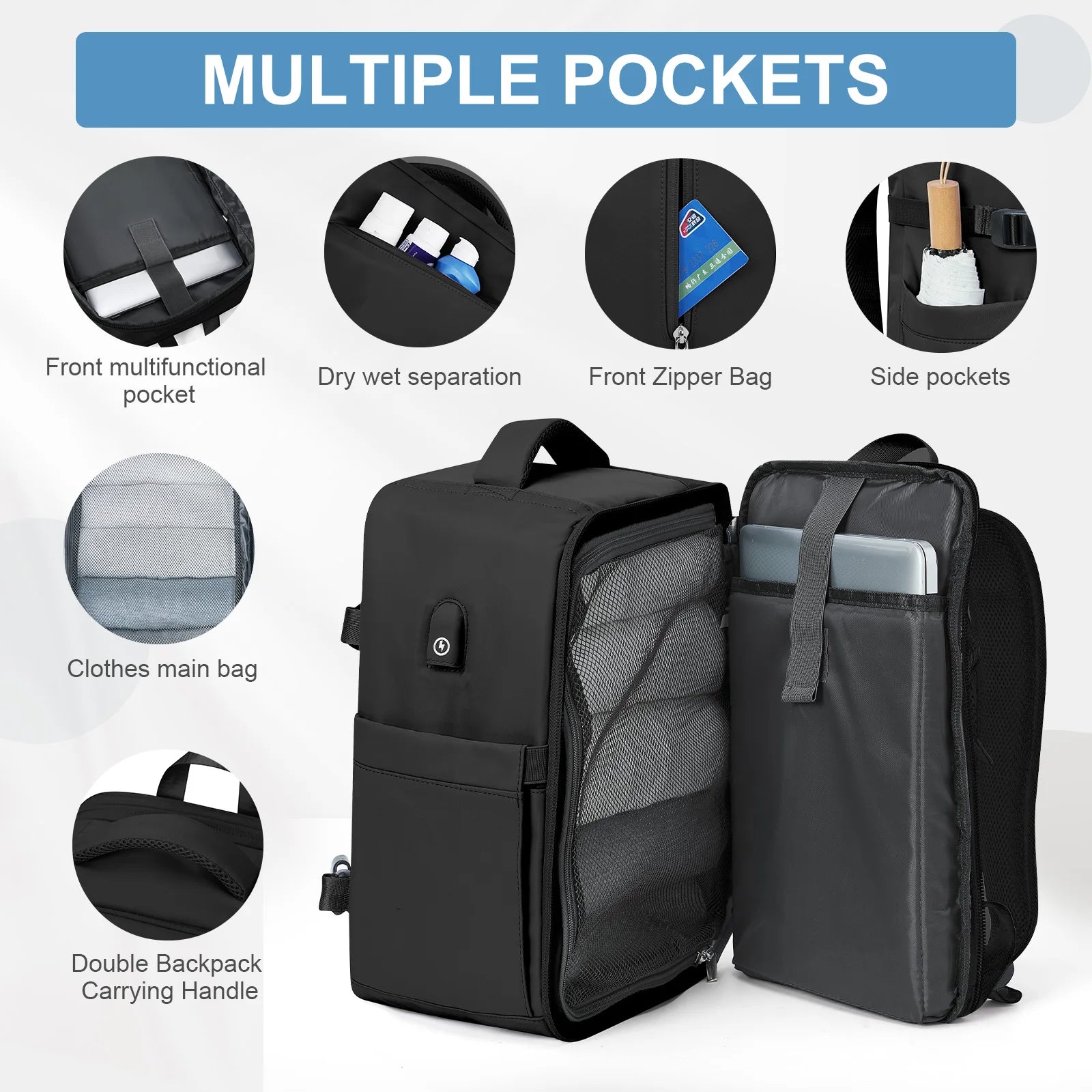 Business Backpacks for Men‘s Bags Women Backpack Travel 40x20x25 Ryanair Carry-Ons, Laptops Backpacks College Schoolbags Bluey ﻿ - MyLootWare
