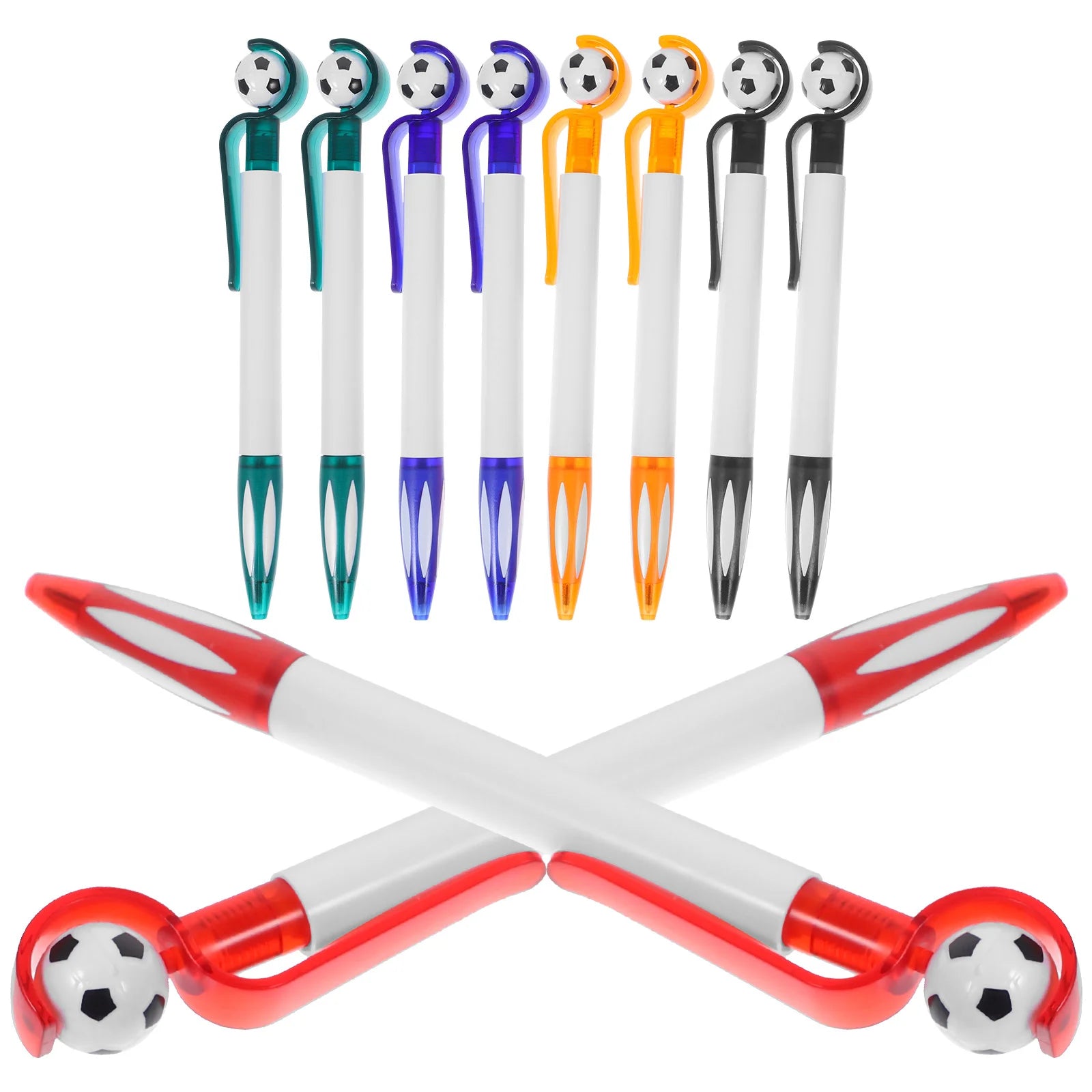 10Pcs Ballpoint Pens Soccer Decor Pens Soccer Pen Craft Decor Office Pens Soccer Party Favors - MyLootWare