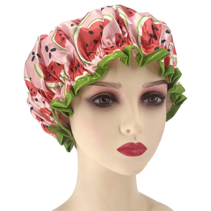 High Quality  Shower Caps Polyester Satin Double