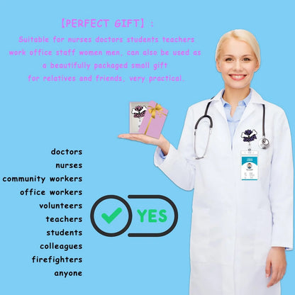 1 Piece Glitter Acrylic Retractable Nurse Badge Reel Anime Cat Bottle Brain Doctor ID Card Holder Lanyard Clip - MyLootWare