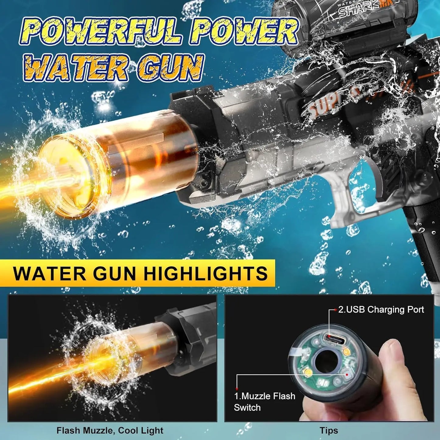 Summer Outdoor Fully Automatic Electric Water Gun