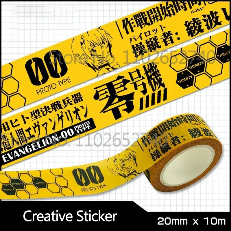 6 Styles Anime Anime Figure Asuka Langley DIY Cartoon Sticker Tape Children's Scrapbook Sticker Toys Anime Peripheral - MyLootWare