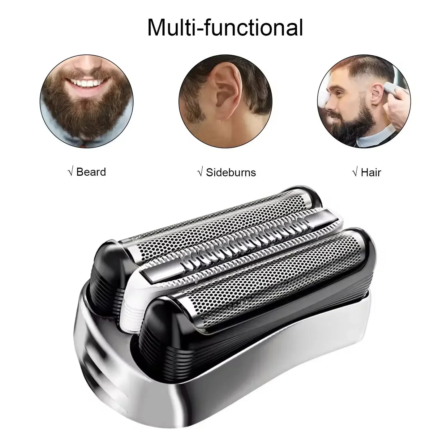 32S Replacement Head Fit For Braun 3 Series Electric Shaver 300S 301S 310S 5408 Razor Trimmer Foil Cutter Blade Spare Parts - MyLootWare