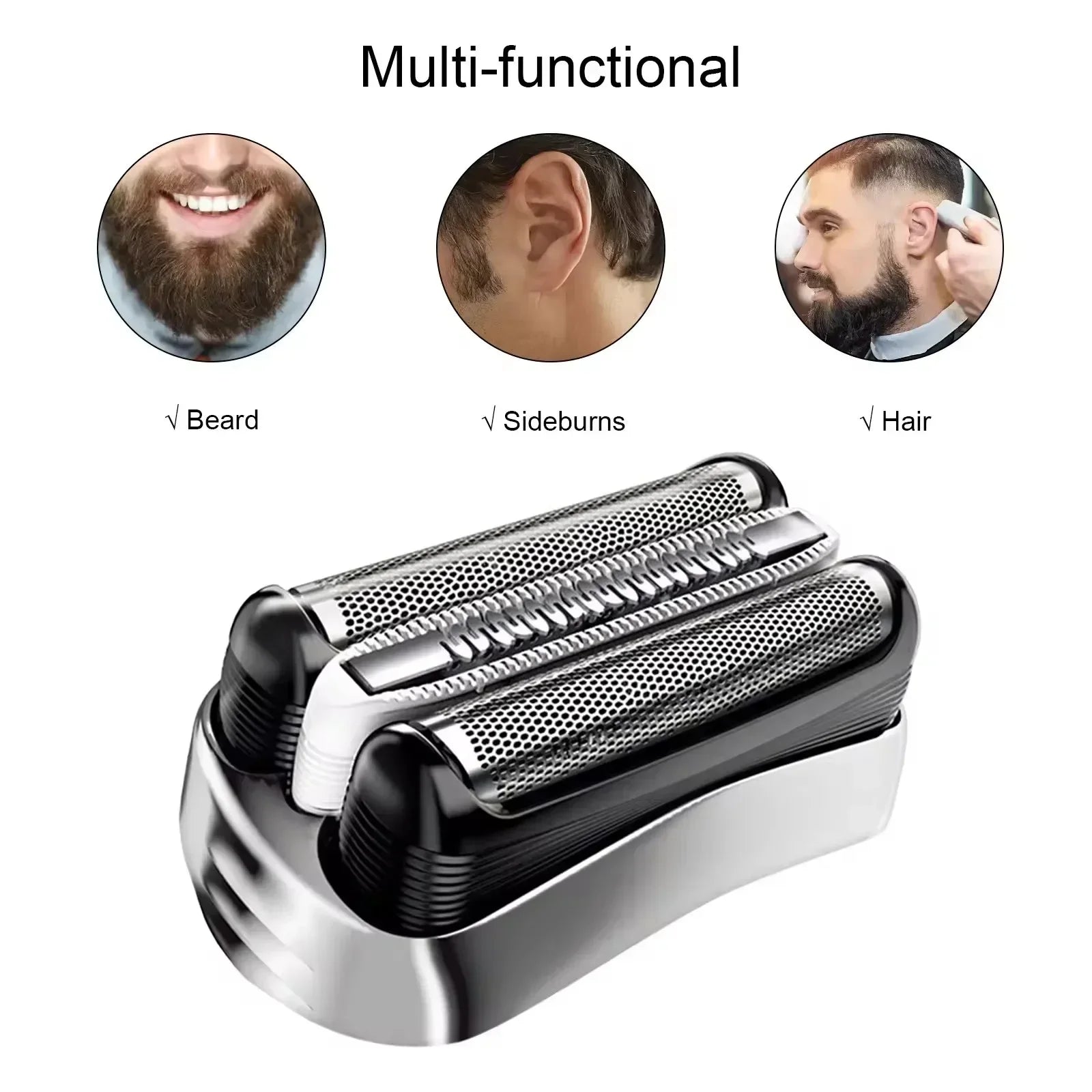 32S Replacement Head Fit For Braun 3 Series Electric Shaver 300S 301S 310S 5408 Razor Trimmer Foil Cutter Blade Spare Parts - MyLootWare