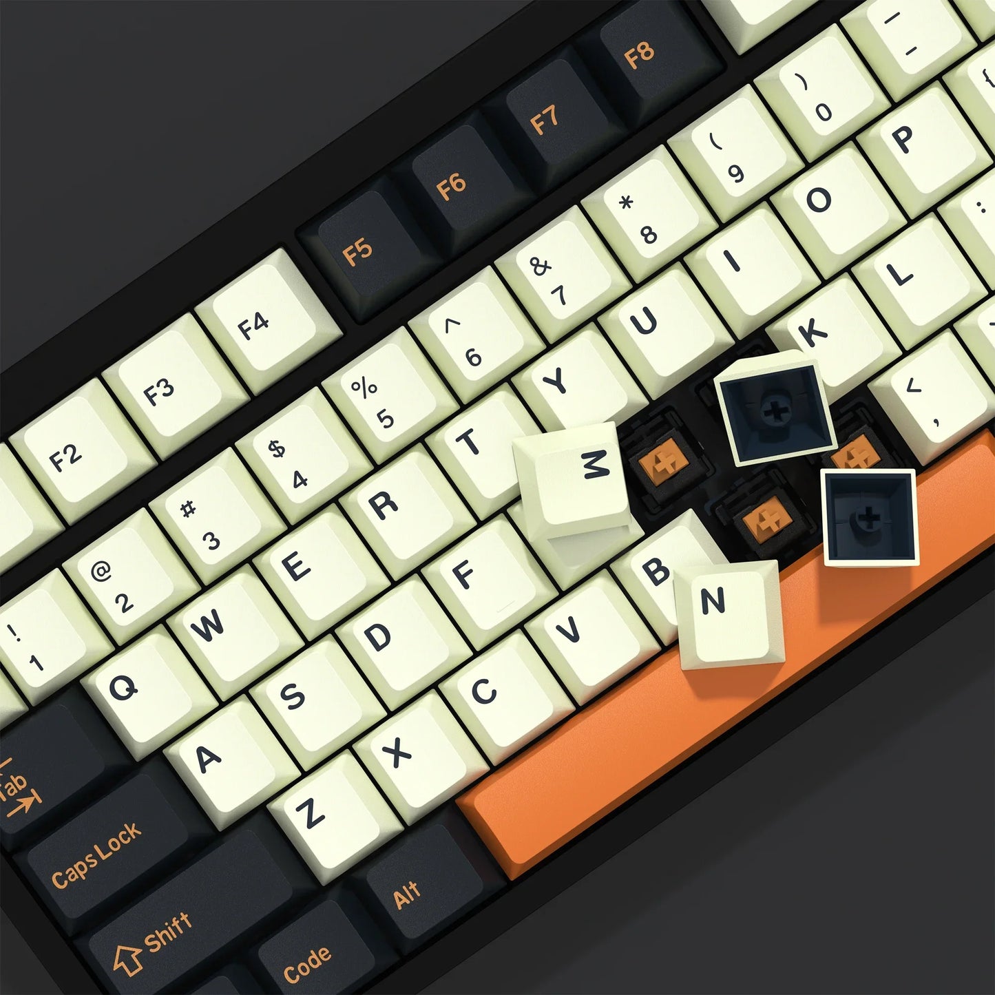 KBDiy Retro GMK Carbon Keycaps Cherry Profile