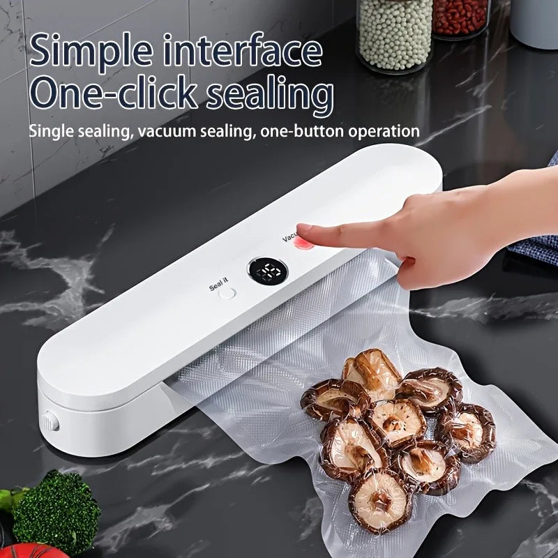 Automatic Vacuum Sealer Machine For Food Storage With 10pcs Free Food Saver Bags 220V Sealing Machine for Vacuum package - MyLootWare