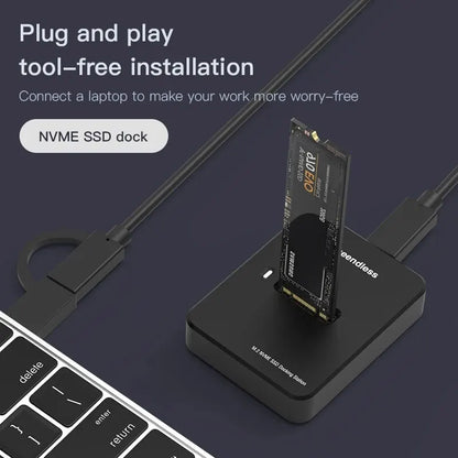 Blueendless External SSD Hard Disk M2 SSD Enclosure 10G Online Reading Writing Speed SSD Case For M.2 SSD Docking Station - MyLootWare