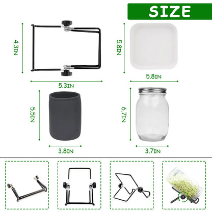Seed Sprouting Jar Kit Durable Glass Bean Sprouts
