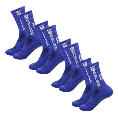 4 Pairs Soccer Socks Sports Grip Socks Anti-slip Basketball Socks Spot Rubber Anti-slip Cotton Soccer Socks - MyLootWare