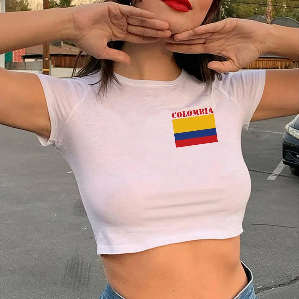 Colombia Anime Tee Women Manga Designer T-Shirt