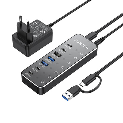 RSHTECH Powered 7 Port 10Gbps Data USB Hubs