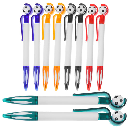 10Pcs Ballpoint Pens Soccer Decor Pens Soccer Pen Craft Decor Office Pens Soccer Party Favors - MyLootWare
