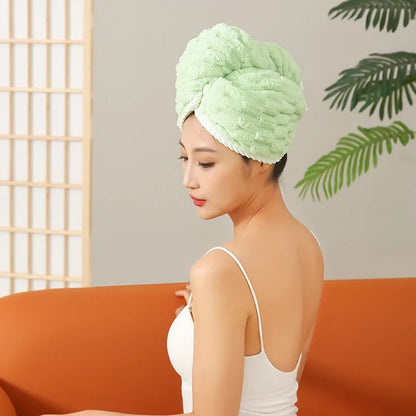Microfiber Hair Towel Wraps, Super Absorbent Dry Hair Towel Long Hair Fast Drying Towels - MyLootWare