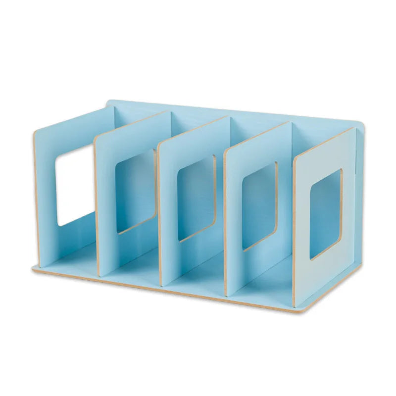 Desktop shelf student book stand simple desktop bookshelf DIY creative CD rack wooden DVD rack office organizers