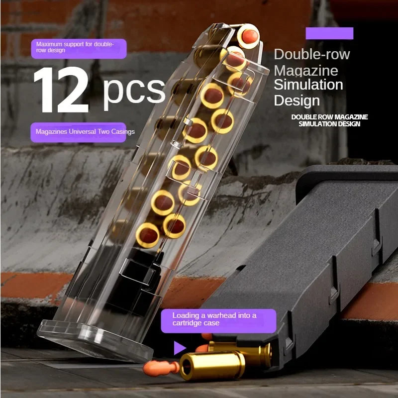 مسدس رصاص ناعم مزود بخاصية الارتداد، وطلقة واحدة، وإمكانية إخراج القذائف، ومسدس، ولعبة الرماية الرياضية الخارجية