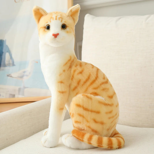 Cat Doll Pet Toys Stuffed Lifelike Siamese Cats Plush Toy simulation American Shorthair Cute Home Decor Gift For Girls birthday - MyLootWare