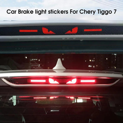 Car Sticker Accessories Taillight Brake Lights Lamp Protector Carbon Fiber Covers Styling With Original For Chery Logo Tiggo 7 - MyLootWare