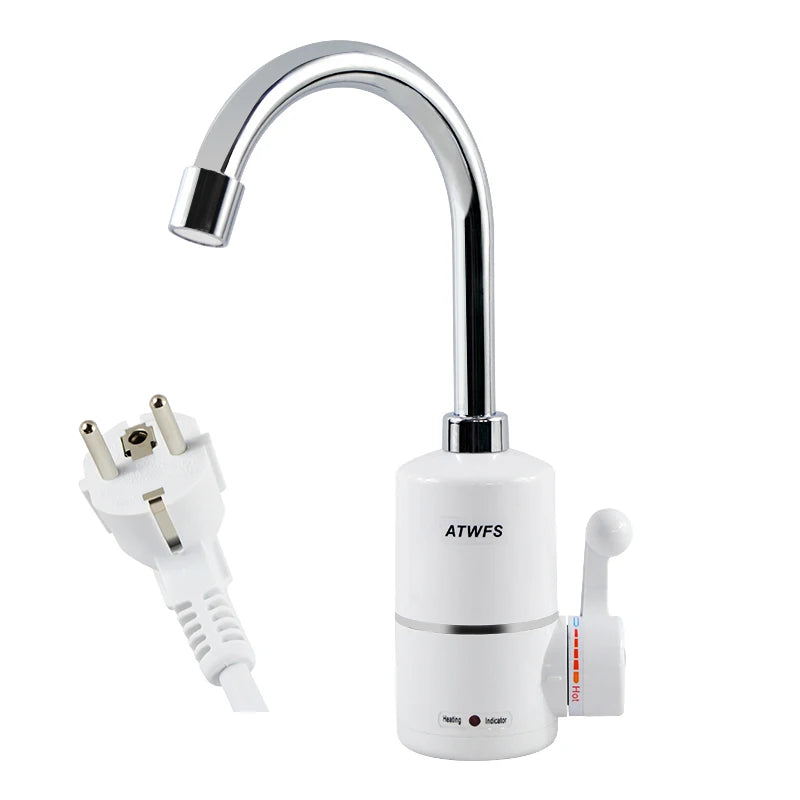 ATWFS Tankless Electric Newest Water Heater Kitchen Instant Hot Water Tap Heater Water Faucet Instantaneous Heater3000w - MyLootWare