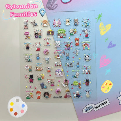 Calico Critters Anime Nail Stickers Ternurines Nail Stickers Anime Accessories - MyLootWare