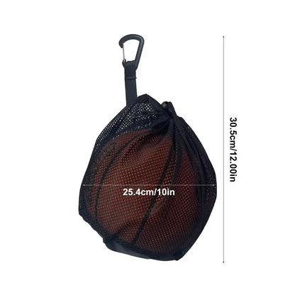 Portable Drawstring Basketball Backpack Mesh Bag