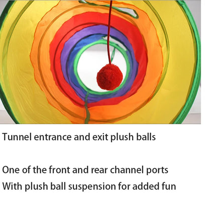 Cat Tunnel Tube Foldable Cat Toys Kitty Training Interactive Fun Toy Tunnel Bored for Puppy Kitten Pet Supplies Cat Accessorie - MyLootWare
