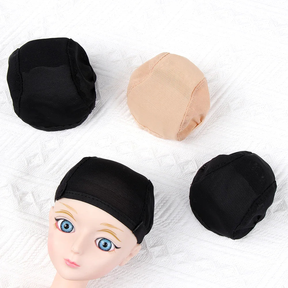 1/3 1/4 1/6 Doll Fixed Hair Non-slip Hat Cap Black/Beige Hairnet Net Head Headgear Doll DIY Accessory Multi-sizes DIY Wig Toy - MyLootWare