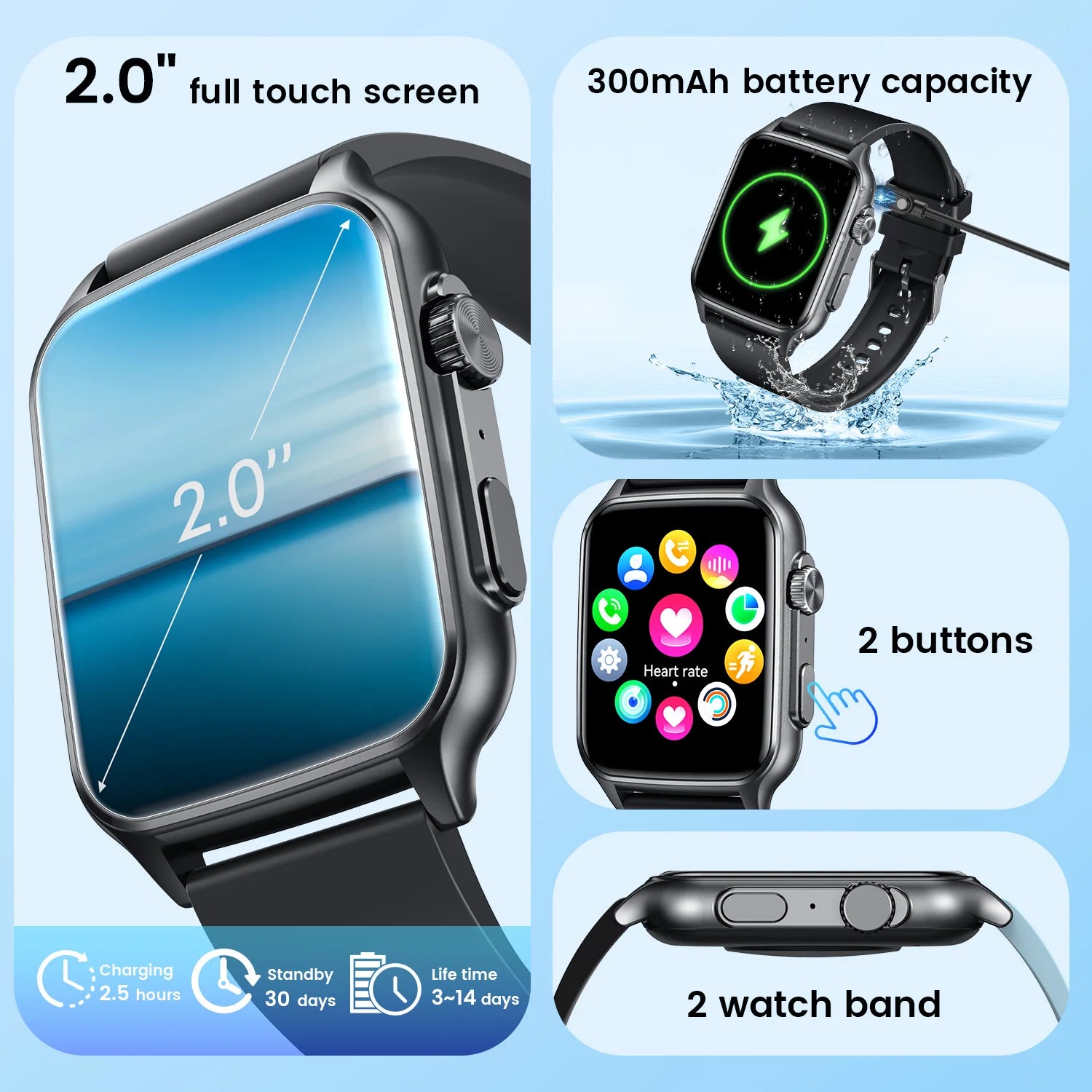 1.96" Smartwatch with Calling & 100+ Sports Modes - MyLootWare
