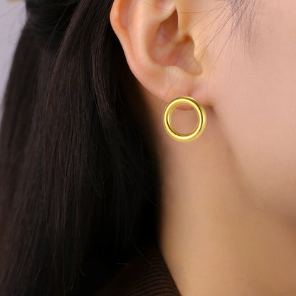 Skyrim Geometric Round Rectangle Stud Earrings for