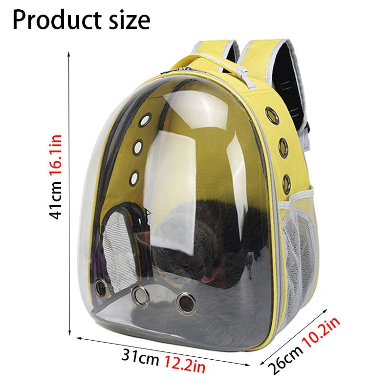 Cat Pet Carriers Dog pet backpacks portable transparent space capsules Soft Side Backpack Travel Bags Outgoing cat supplies - MyLootWare