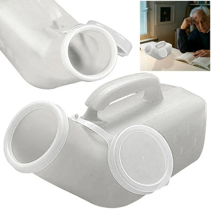 1200ml Portable Men Mobile Toilet Urinals Car Travel Urine Pee Handle Urinal Storage Urinary Bottle Disability Old Man Helper - MyLootWare