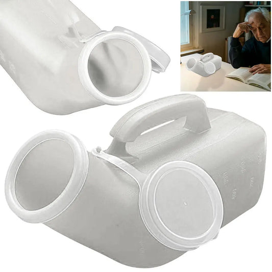 1200ml Portable Men Mobile Toilet Urinals Car Travel Urine Pee Handle Urinal Storage Urinary Bottle Disability Old Man Helper - MyLootWare